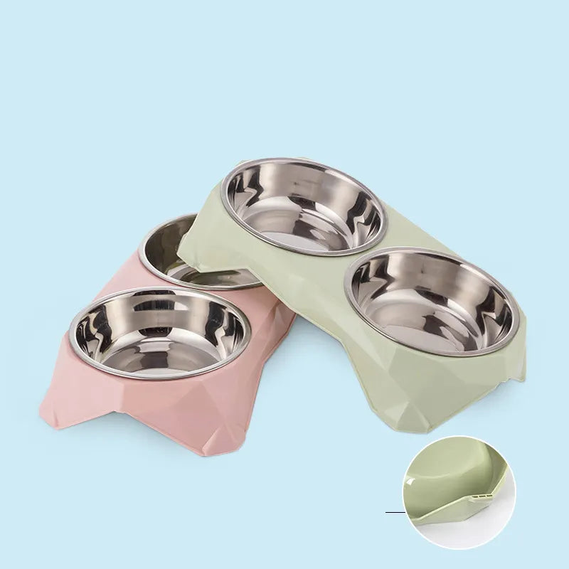 Comedero doble para perros y gatos