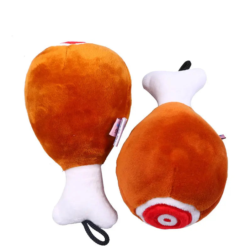 Juguete perro peluche pata de pollo
