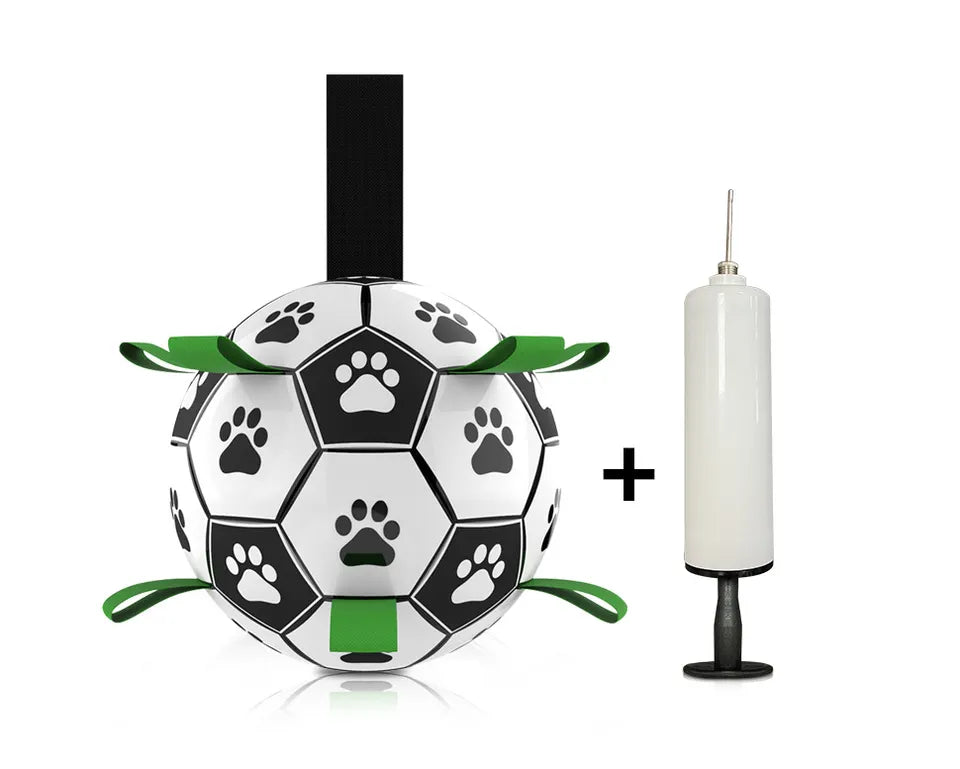 Pelota futbol perro con inflador