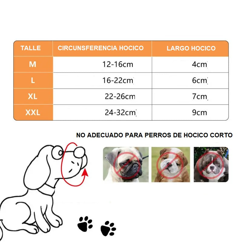 Bozal ajustable para perros